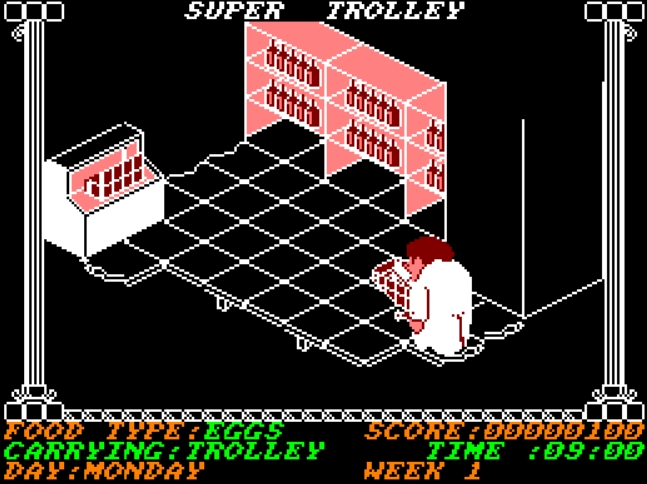 Super Trolley - Amstrad CPC game screenshot (1988) by Mastertronic